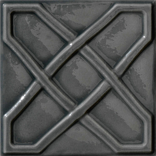 Керамическая плитка SETTECENTO CHELSEA 15x15 305N4 dec. square charcoal