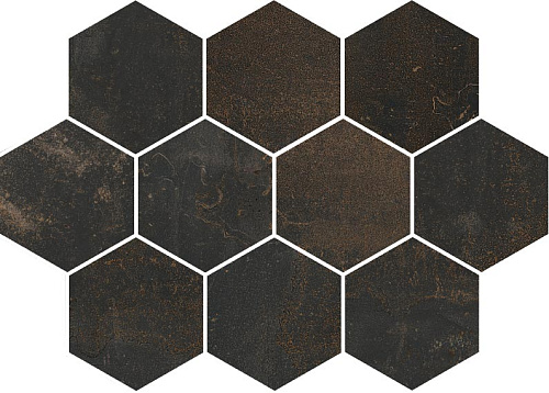 Керамогранит SANT AGOSTINO OXIDART 26x30 Hexagon Black NAT